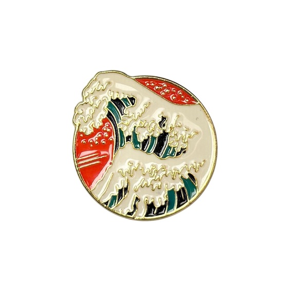 Coastal Sunset Wave Magnetic Sewing Needle Minder Surf Spray, [1.4” x 1.25”] - Picture 3 of 12